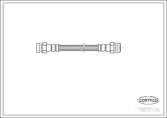 Corteco 19031735 - Тормозной шланг задний (175mm) autosila-amz.com