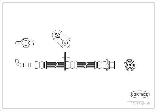 Corteco 19033535 - Тормозной шланг autosila-amz.com