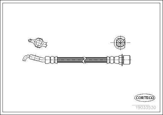 Corteco 19033530 - Тормозной шланг autosila-amz.com