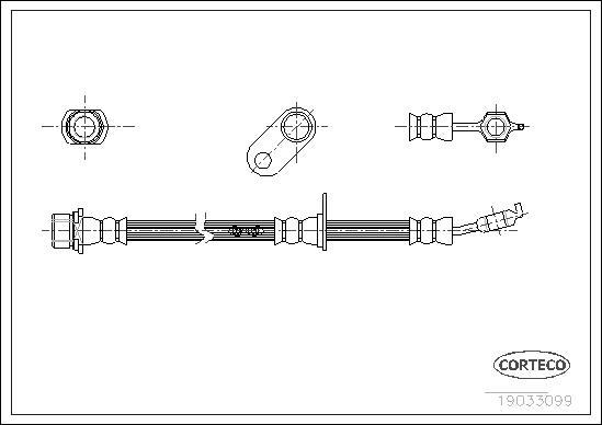 Corteco 19033099 - Тормозной шланг autosila-amz.com
