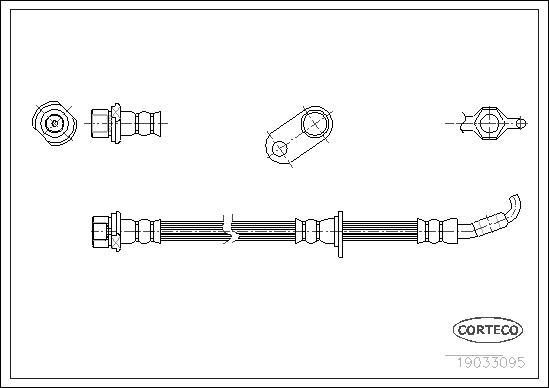 Corteco 19033095 - Тормозной шланг autosila-amz.com