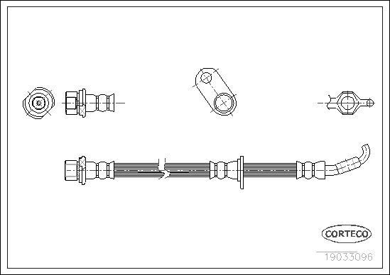 Corteco 19033096 - Тормозной шланг autosila-amz.com