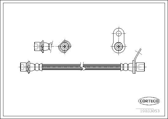 Corteco 19033053 - Тормозной шланг autosila-amz.com