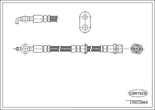 Corteco 19033069 - Тормозной шланг autosila-amz.com