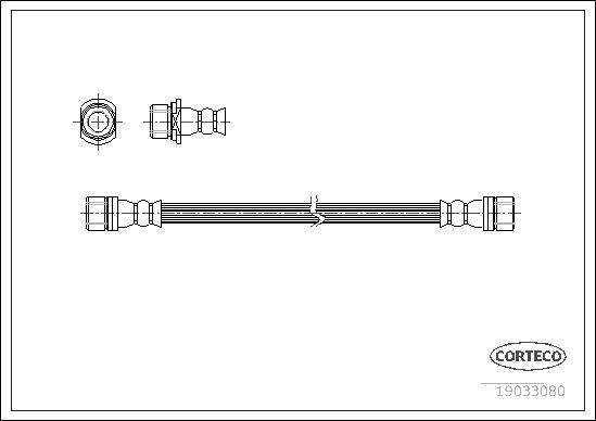 Corteco 19033080 - Тормозной шланг autosila-amz.com