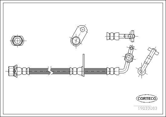 Corteco 19033083 - Тормозной шланг autosila-amz.com