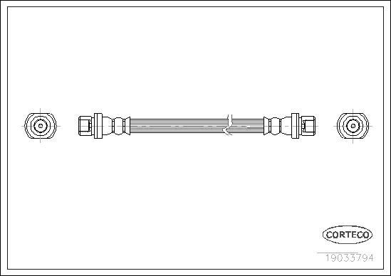 Corteco 19033794 - Тормозной шланг autosila-amz.com