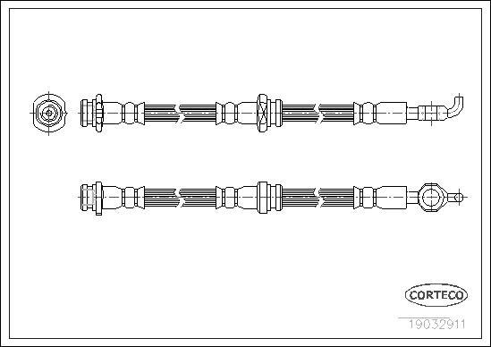 Corteco 19032911 - Шланг тормозной ISUZU: TROOPER 3.1 TD/3.2 91-00 autosila-amz.com