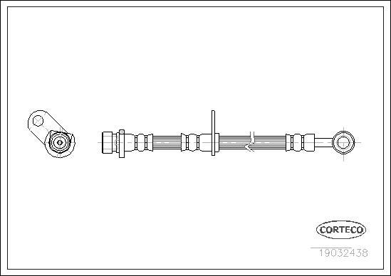 Corteco 19032438 - Тормозной шланг autosila-amz.com