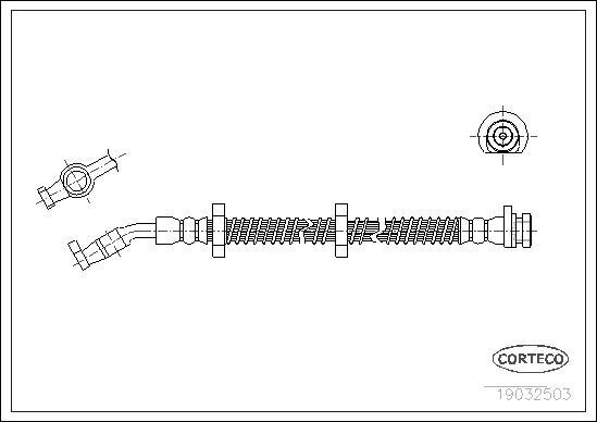 Corteco 19032503 - Тормозной шланг autosila-amz.com
