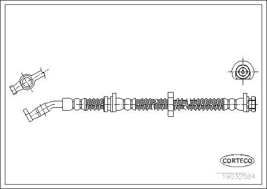 Corteco 19032584 - Тормозной шланг autosila-amz.com