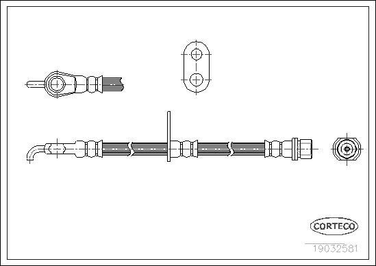 Corteco 19032581 - Тормозной шланг autosila-amz.com