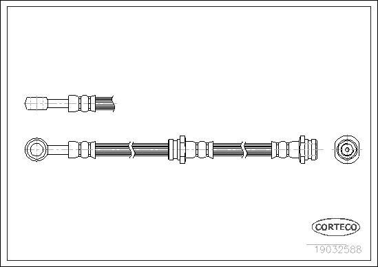 Corteco 19032588 - Тормозной шланг autosila-amz.com