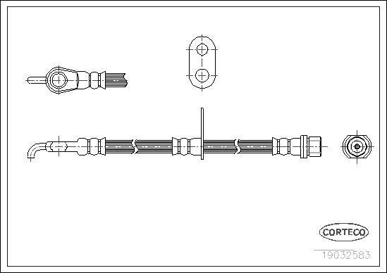 Corteco 19032583 - Тормозной шланг autosila-amz.com