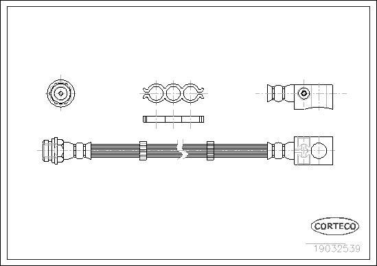 Corteco 19032539 - Тормозной шланг autosila-amz.com