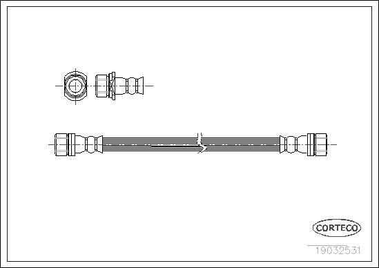 Corteco 19032531 - Тормозной шланг autosila-amz.com