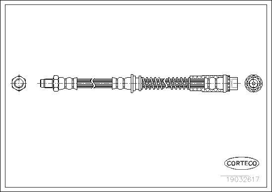 Corteco 19032617 - Тормозной шланг autosila-amz.com