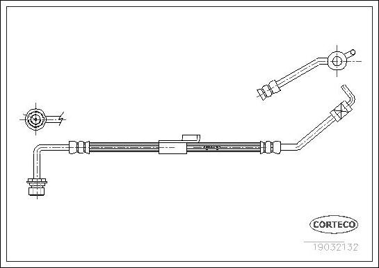 Corteco 19032132 - Тормозной шланг autosila-amz.com