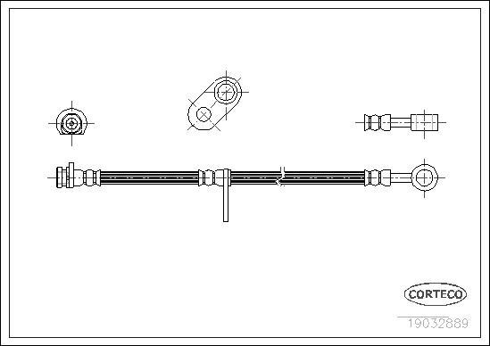 Corteco 19032889 - Тормозной шланг autosila-amz.com