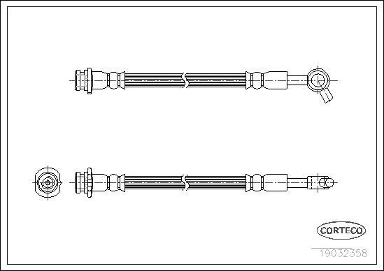 Corteco 19032358 - Тормозной шланг autosila-amz.com