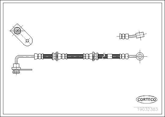 Corteco 19032383 - Тормозной шланг autosila-amz.com