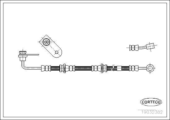 Corteco 19032382 - Тормозной шланг autosila-amz.com