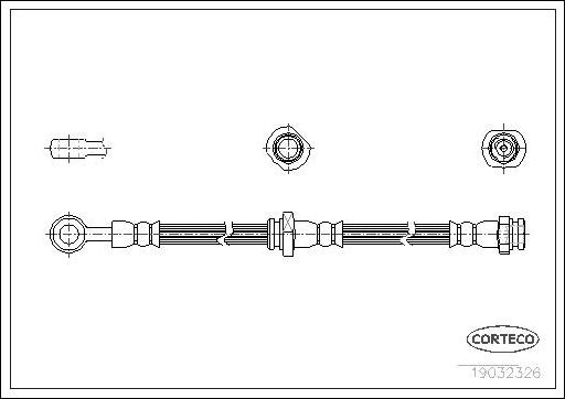 Corteco 19032326 - Тормозной шланг autosila-amz.com