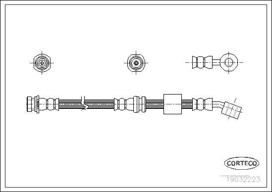Corteco 19032223 - Тормозной шланг autosila-amz.com