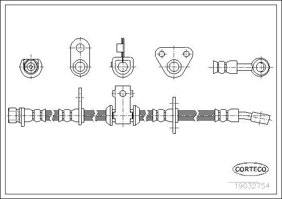 Corteco 19032754 - Тормозной шланг autosila-amz.com