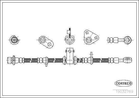 Corteco 19032769 - Тормозной шланг autosila-amz.com