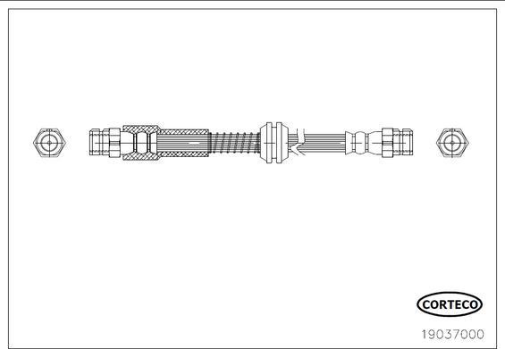 Corteco 19037000 - Тормозной шланг autosila-amz.com