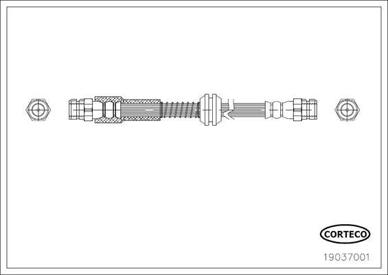 Corteco 19037001 - Тормозной шланг autosila-amz.com