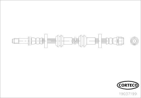 Corteco 19037199 - Тормозной шланг autosila-amz.com