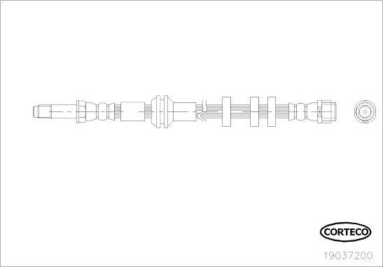 Corteco 19037200 - Тормозной шланг autosila-amz.com