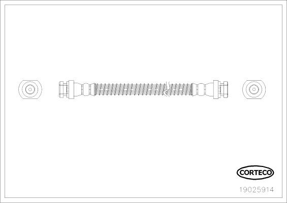 Corteco 19025914 - Тормозной шланг autosila-amz.com