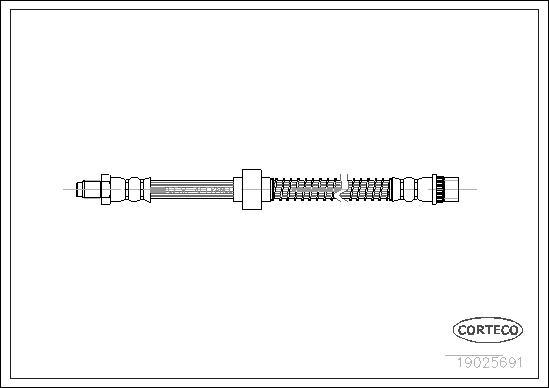 Corteco 19025691 - Тормозной шланг autosila-amz.com