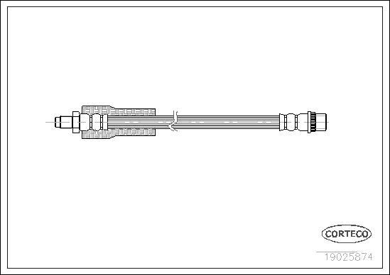 Corteco 19025874 - Тормозной шланг autosila-amz.com