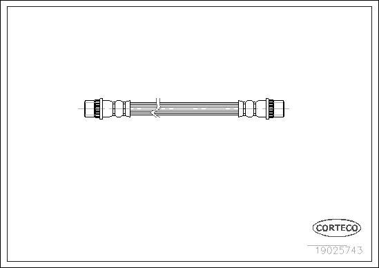 Corteco 19025743 - Тормозной шланг autosila-amz.com