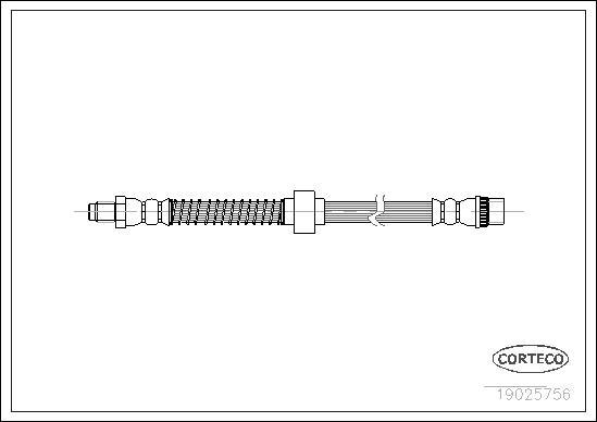 Corteco 19025756 - Тормозной шланг autosila-amz.com