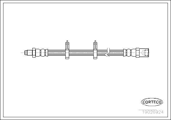 Corteco 19026924 - Тормозной шланг autosila-amz.com