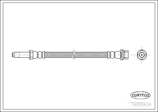 Corteco 19026424 - Тормозной шланг autosila-amz.com