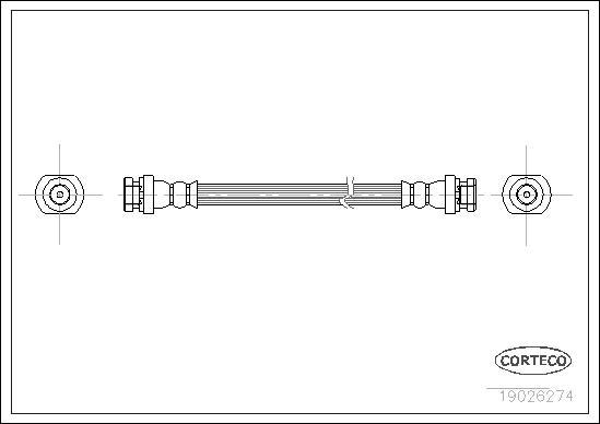 Corteco 19026274 - Тормозной шланг autosila-amz.com