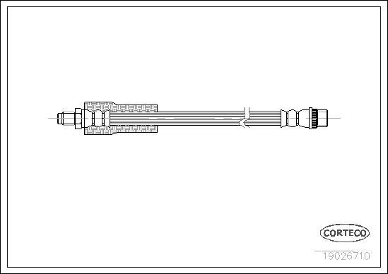 Corteco 19026710 - Тормозной шланг autosila-amz.com