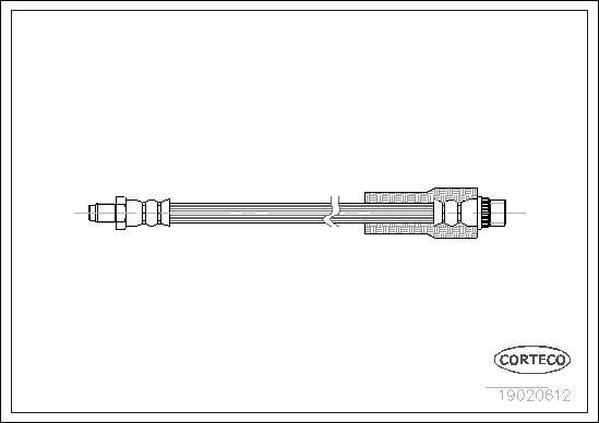 Corteco 19020612 - Тормозной шланг autosila-amz.com