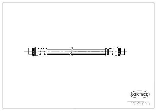 Corteco 19020120 - Тормозной шланг autosila-amz.com