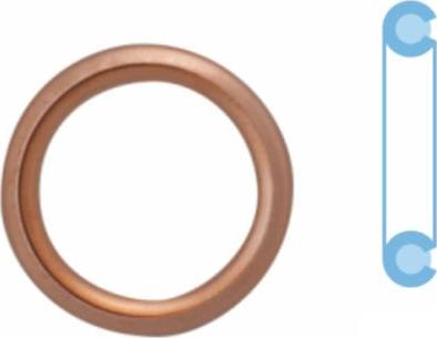 Corteco 407711S - Уплотнительное кольцо, резьбовая пробка маслосливного отверстия autosila-amz.com
