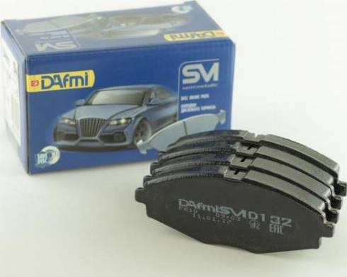 Dafmi D132SM - Тормозные колодки, дисковые, комплект autosila-amz.com