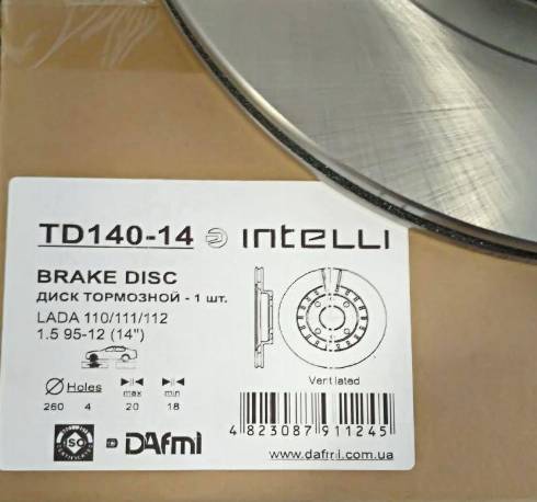 Dafmi TD140-14 - Тормозной диск autosila-amz.com
