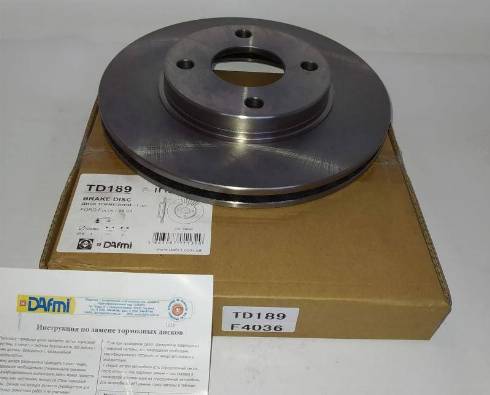 Dafmi TD189 - Тормозной диск autosila-amz.com