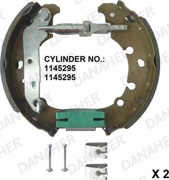 Danaher 210.01.10280 - Комплект тормозных колодок, барабанные autosila-amz.com